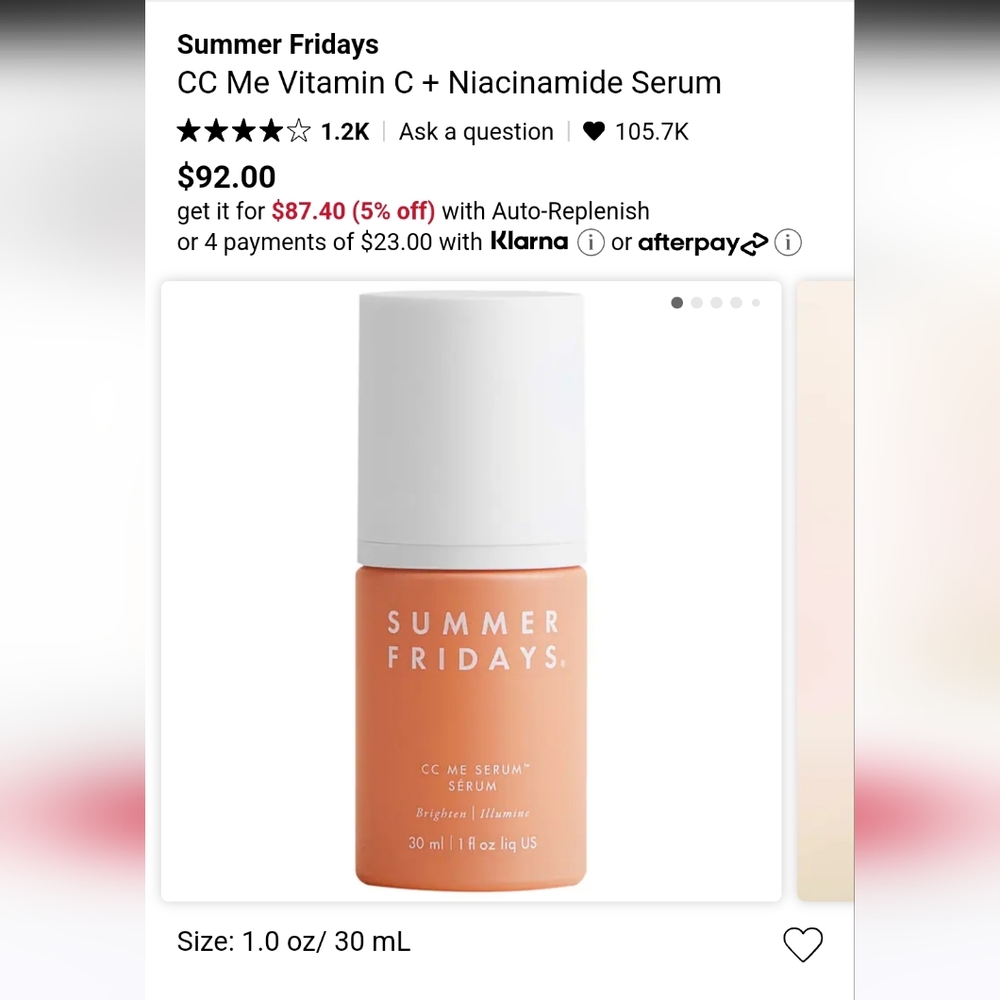 BNIB Summer Fridays CC Me Serum